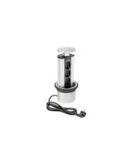 Bloc 3 prises escamotable - pour plan de travail - 100 mm GTV