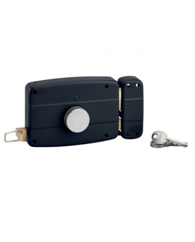 Serrure pour porte de garage à tirage - avec cylindre et bouton FTH THIRARD
