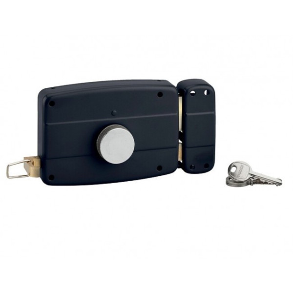Serrure pour porte de garage à tirage - avec cylindre et bouton FTH THIRARD