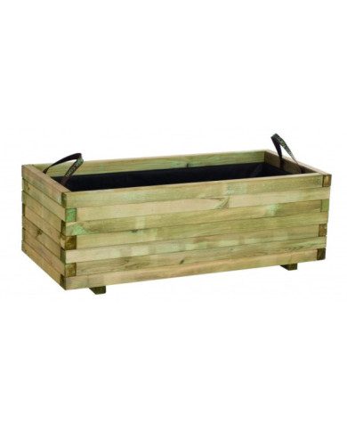 Bac à fleurs carré en bois Baroque - 110 x 50 x 38 cm CERLAND