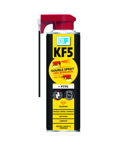 Dégrippant lubrifiant multifonctions au PTFE - KF 5 double spray KF