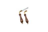 Béquille double poire bois et laiton DUBOIS INDUSTRIES