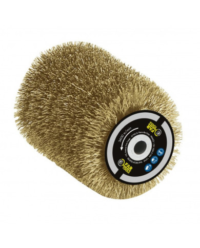 Brosse fils acier laitonné - pour rénovateur Rex 80 - 80x100 mm FARTOOLS