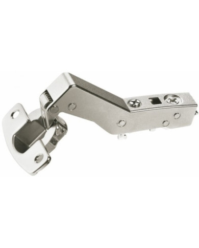 Charnière invisible 95° pour meuble d'angle, boîtier à visser HETTICH