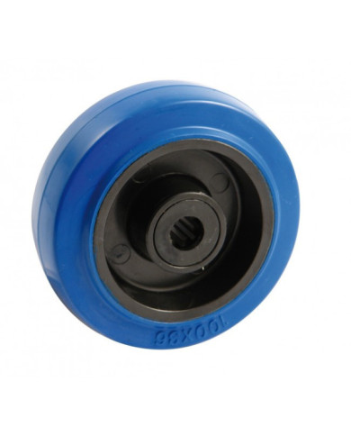 Roue à bandage caoutchouc bleu AVL