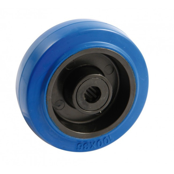 Roue à bandage caoutchouc bleu AVL