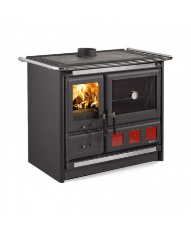 Cuisinière à bois Rosa XXL 5.0 Steel noir - 11 kw LA NORDICA EXTRAFLAME