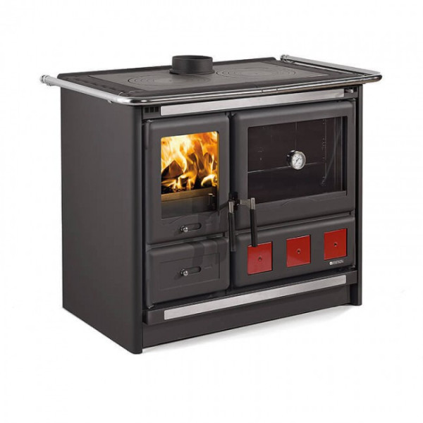 Cuisinière à bois Rosa XXL 5.0 Steel noir - 11 kw LA NORDICA EXTRAFLAME