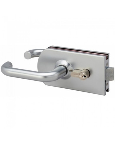 Serrure de porte en verre condamnable - réversible - 9745 MÉTALUX
