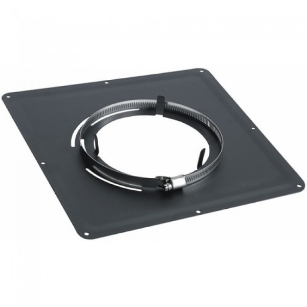 Plaque de propreté - inox émail noir mat - dimensions 400 x 400 mm TEN