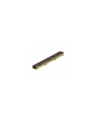 Caniveau béton polymère H55mm avec grille fonte noire Voronoï - Self 100 ACO