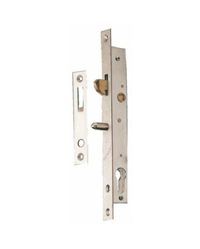 Serrure à larder à crochet - antidégondage - têtière inox - 28/25 MÉTALUX
