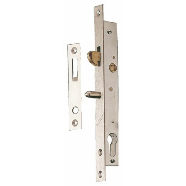 Serrure à larder à crochet - antidégondage - têtière inox - 28/25 MÉTALUX