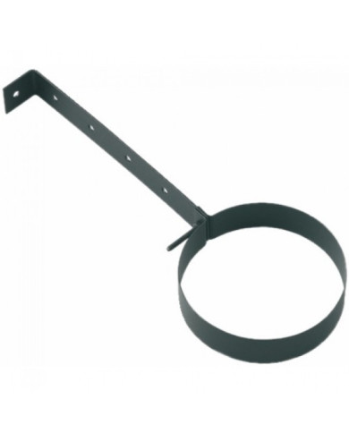 Collier acier émail noir mat - longueur 170 mm TEN