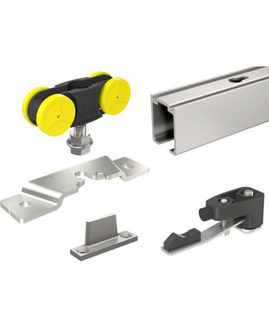 Kit complet pour porte coulissante MA80B rail + garniture - max 80 kg MANTION