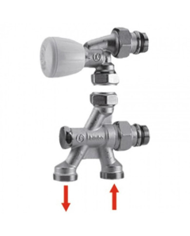 Corps de robinet thermostatique bitube à 2 voies R438TG GIACOMINI