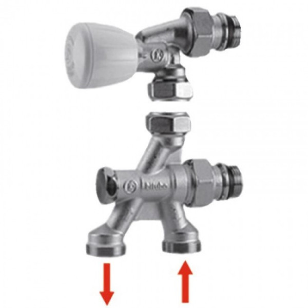 Corps de robinet thermostatique bitube à 2 voies R438TG GIACOMINI