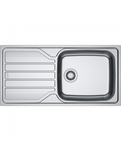 Évier inox à encastrer 100 x 50 cm - 1 cuve et 1 égouttoir - Flash FLN 611-XL FRANKE