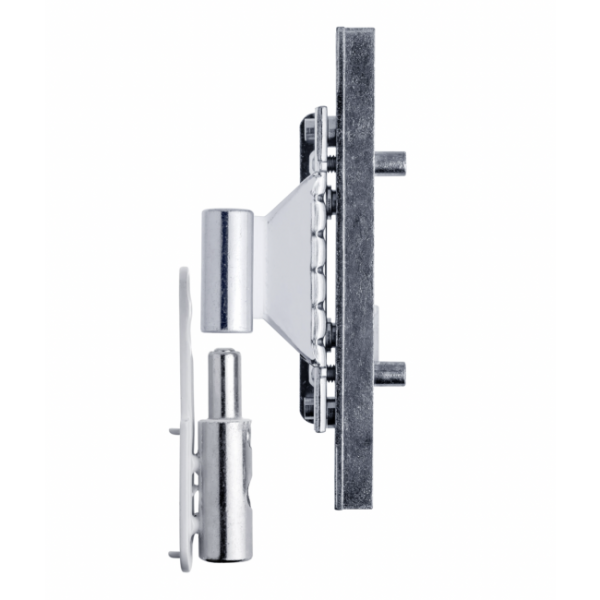 Paumelle réglable Bixacta pour porte PVC - nœud Ø 16 mm - blanc OTLAV