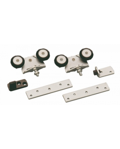 Ferrure porte coulissante pour fixation sur chant ROB