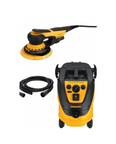 Pack Ponceuse orbitale DEROS II 625 CV - Ø150 mm - amplitude 2,5 mm + Aspirateur poussières 1230 M AFC + Tuyau MIRKA