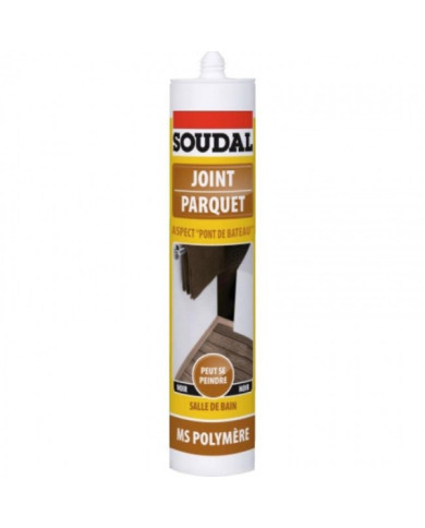 Mastic-colle MS polymère - pour parquet et pont de bateau - noir - MS SOUDAL