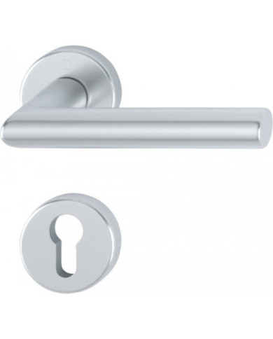 Poignées de porte sur rosaces - argent - Amsterdam HOPPE