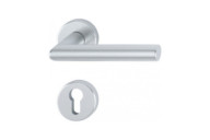 Poignées de porte sur rosaces - argent - Amsterdam HOPPE