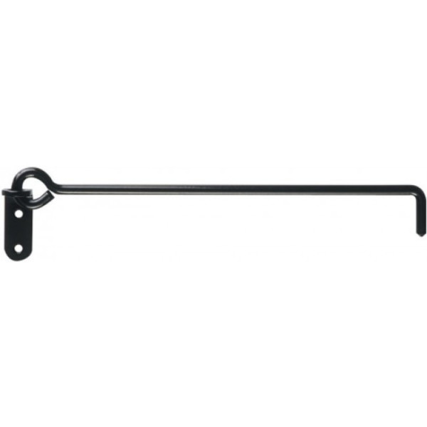 Crochet à crémaillère en aluminium de diamètre 8 mm - noir TORBEL