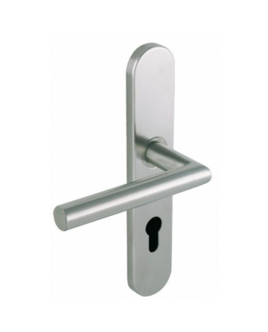 Poignées droites de porte sur plaques - Linox 493 VACHETTE