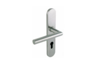 Poignées droites de porte sur plaques - Linox 493 VACHETTE