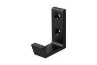Patère porte-manteaux en aluminium - 1 crochet - noir HERMETA