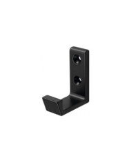 Patère porte-manteaux en aluminium - 1 crochet - noir HERMETA