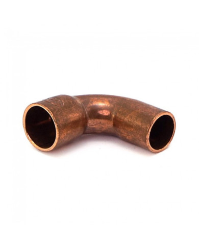 Courbe cuivre 90° grand rayon mâle / femelle à souder BRICOZOR