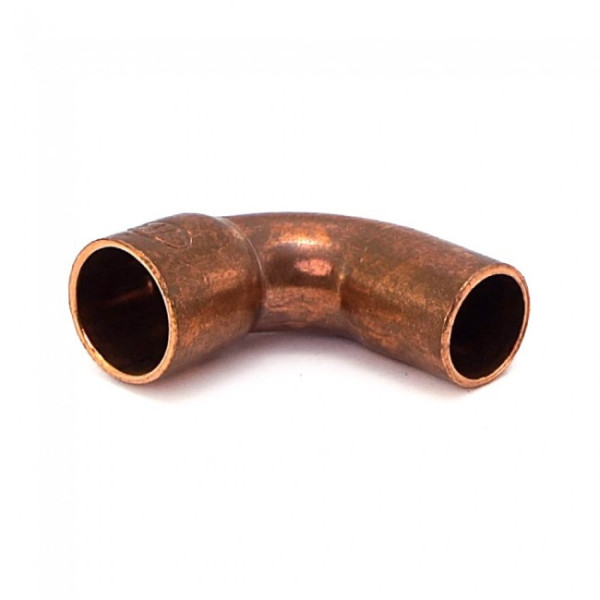 Courbe cuivre 90° grand rayon mâle / femelle à souder BRICOZOR