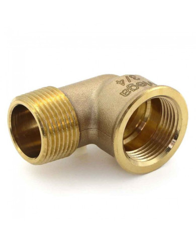 Coude 90° bronze mâle / femelle à visser VIEGA