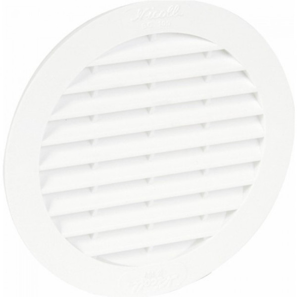 Grille d'aération ronde avec moustiquaire pour tuyau fibrociment NICOLL
