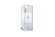 Cabine de douche Surf 6 - 80 x 80 cm - accès de face - portes battantes LEDA