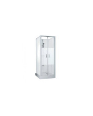 Cabine de douche Surf 6 - 80 x 80 cm - accès de face - portes battantes LEDA