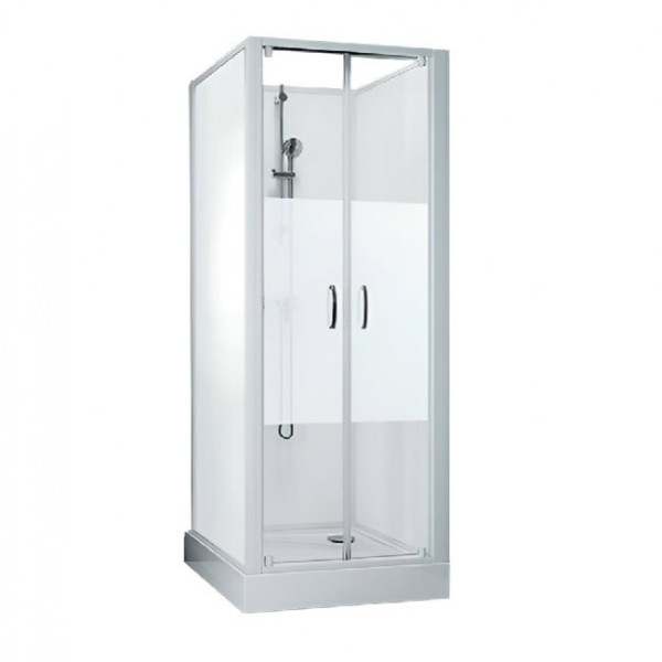 Cabine de douche Surf 6 - 80 x 80 cm - accès de face - portes battantes LEDA