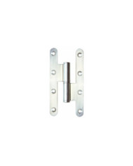 Paumelle menuiserie bois - lames bouts ronds - 140 x 70 - inox FAURE