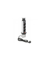 Bloc 3 prises escamotable - pour plan de travail - 60 mm GTV