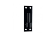 Gond sur platine droite en acier noir - 4 trous de fixation TORBEL