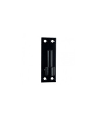 Gond sur platine droite en acier noir - 4 trous de fixation TORBEL