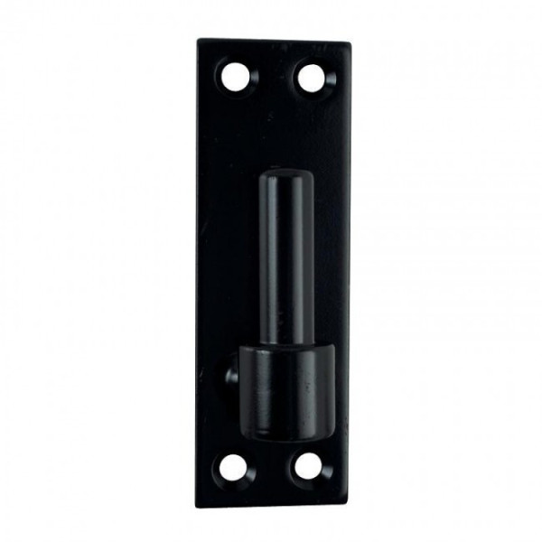 Gond sur platine droite en acier noir - 4 trous de fixation TORBEL