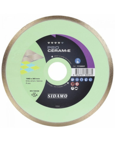 Disque diamant - jante continue - matériaux décoration - Pro Céram E SIDAMO