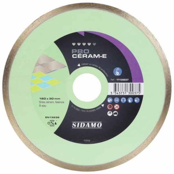 Disque diamant - jante continue - matériaux décoration - Pro Céram E SIDAMO