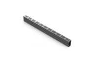 Caniveau d'extérieur avec grille aluminium grise A15 - Slimline ACO