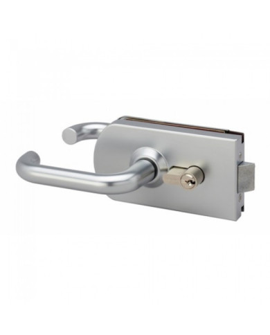 Serrure de porte en verre - réversible - déport sur carter - 9845 MÉTALUX