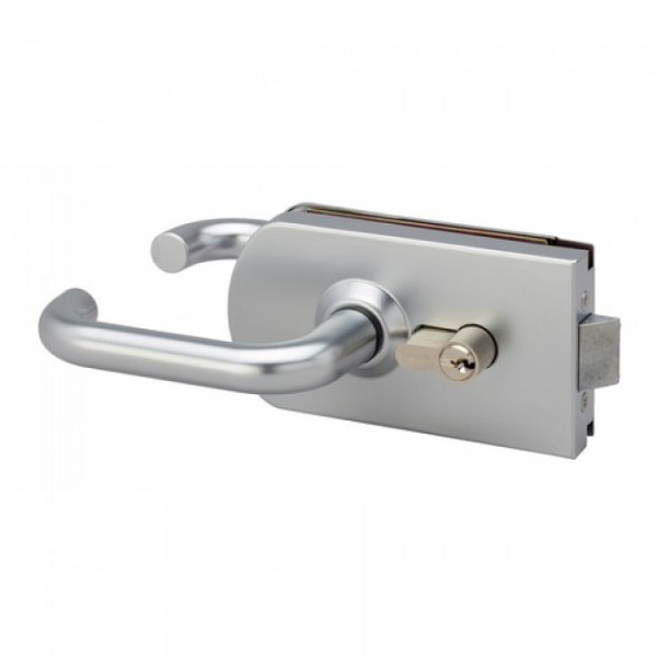 Serrure de porte en verre - réversible - déport sur carter - 9845 MÉTALUX